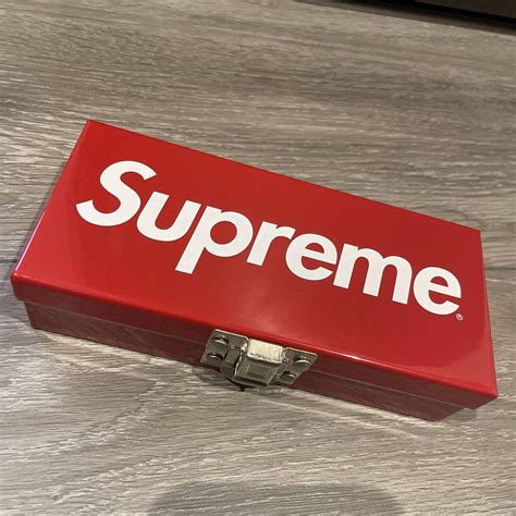 how much does ther small supreme metal box weigh|Supreme Small Metal Storage Box .